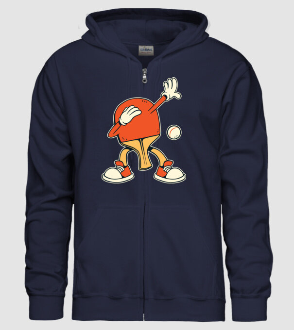 Ping Pong DAB model albastru închis pe tricou
