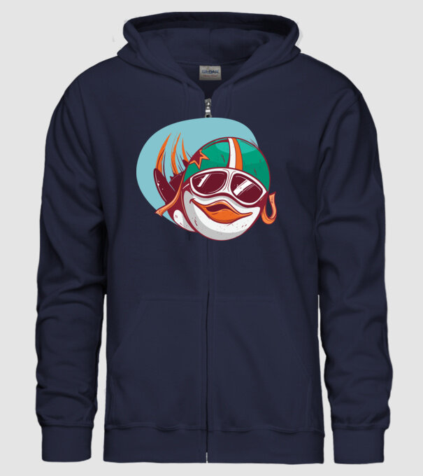 Pinguin Zburător model albastru închis pe tricou