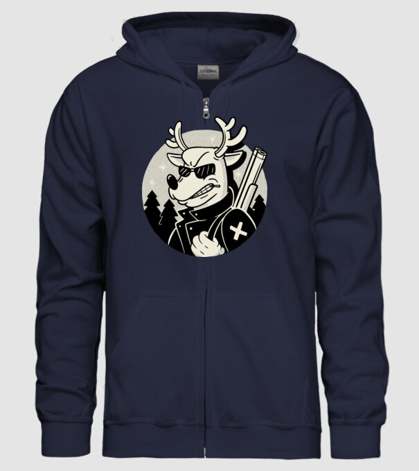 Rudolf Vânătorul model albastru închis pe tricou
