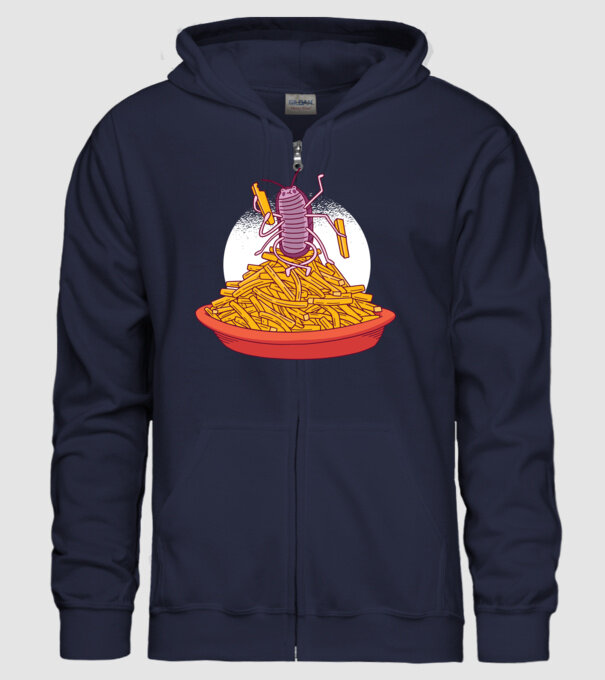 Insectă de Cartofi prăjiți model albastru închis pe tricou
