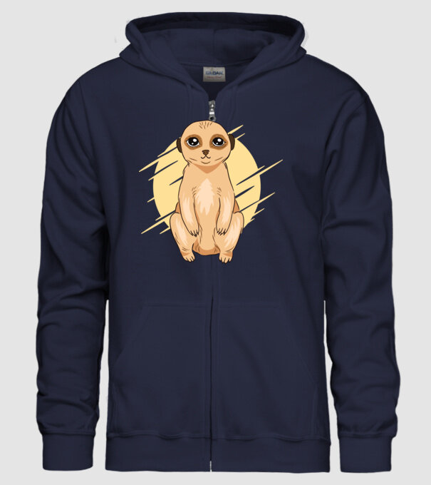 Suricată model albastru închis pe tricou