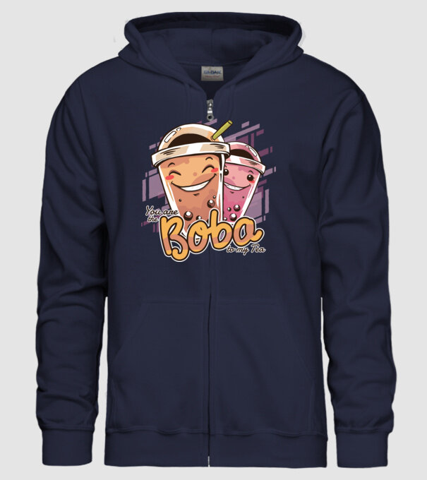 Tu ești Boba pentru ceaiul meu model albastru închis pe tricou