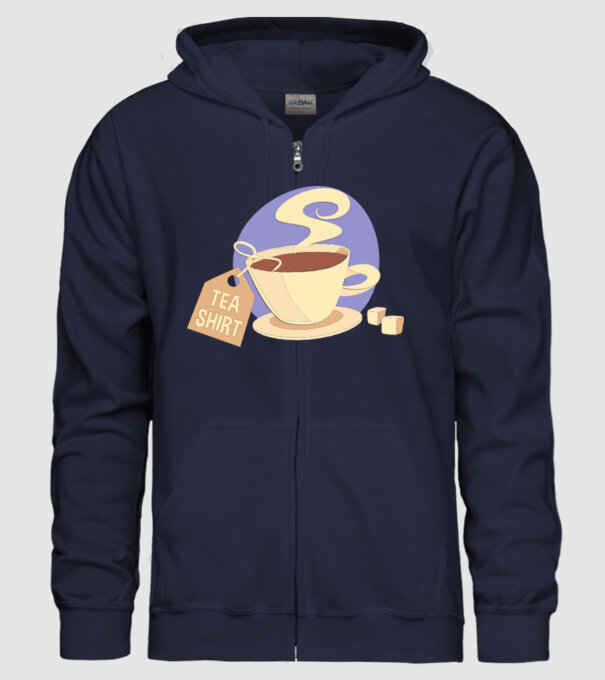 Teashirt model albastru închis pe tricou