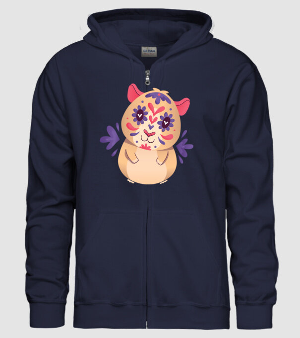 Porcușor de Guineea model albastru închis pe tricou