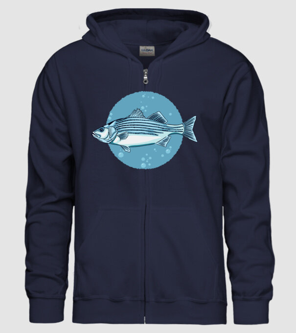 Biban de mare model albastru închis pe tricou