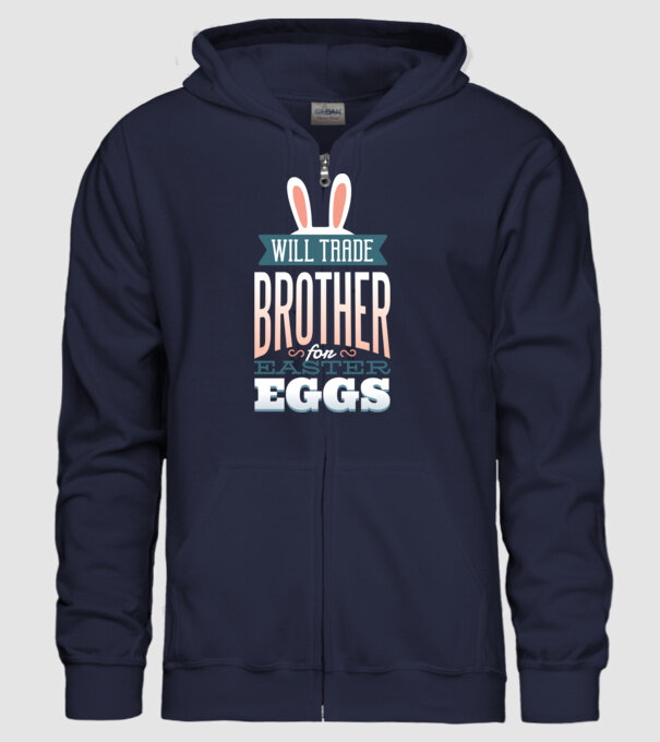 O schimb pe sora mea pe un ou de Paște model albastru închis pe tricou