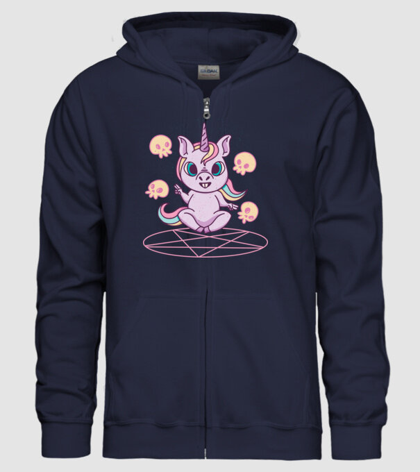 Unicorn invocare model albastru închis pe tricou