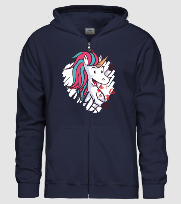 'Dragoste Unicorn pentru Valentine''s Day' model albastru închis pe tricou