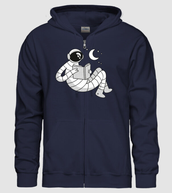 Lectură Astronaut model albastru închis pe tricou