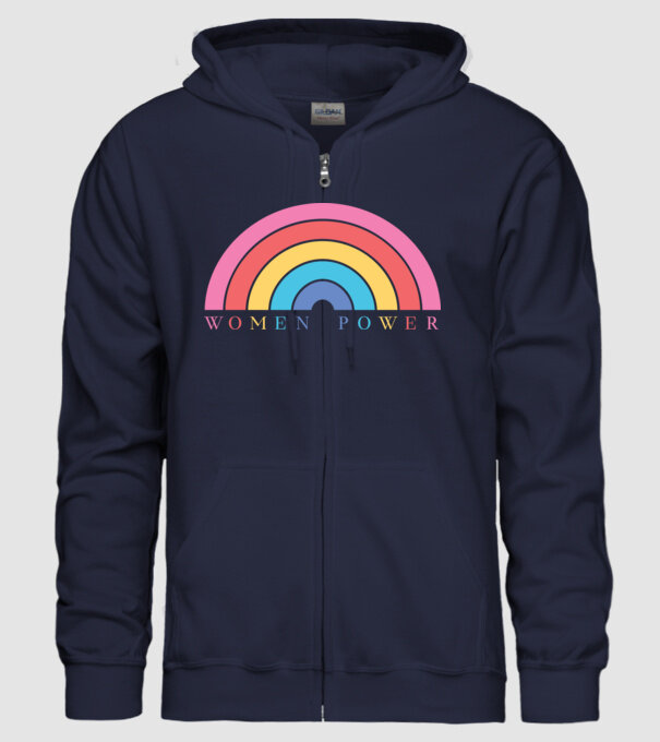 Women Power Curcubeu Ziua Femeii model albastru închis pe tricou