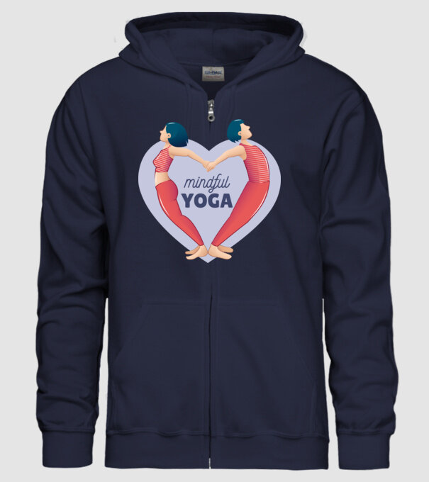 Dragoste Yoga - tricou Yoga model albastru închis pe tricou