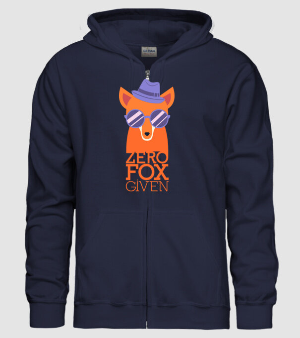 Zero Fox Given model albastru închis pe tricou