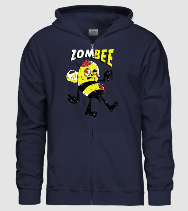 Zombee Albină Zombie model albastru închis pe tricou