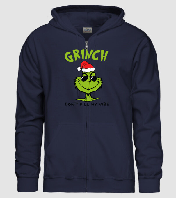 Grinch - Don't kill my vibe model albastru închis pe tricou
