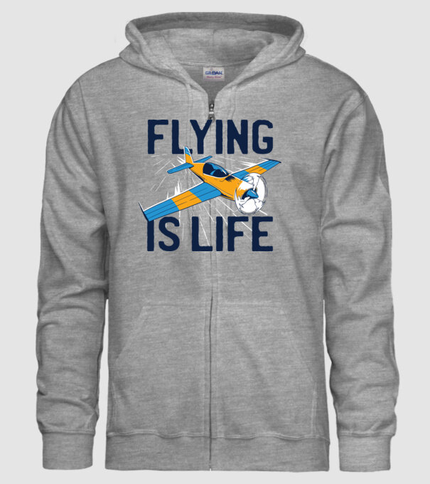 Zborul este viață model gri pe tricou