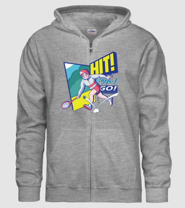 Anime Jucător de tenis băiat model gri pe tricou
