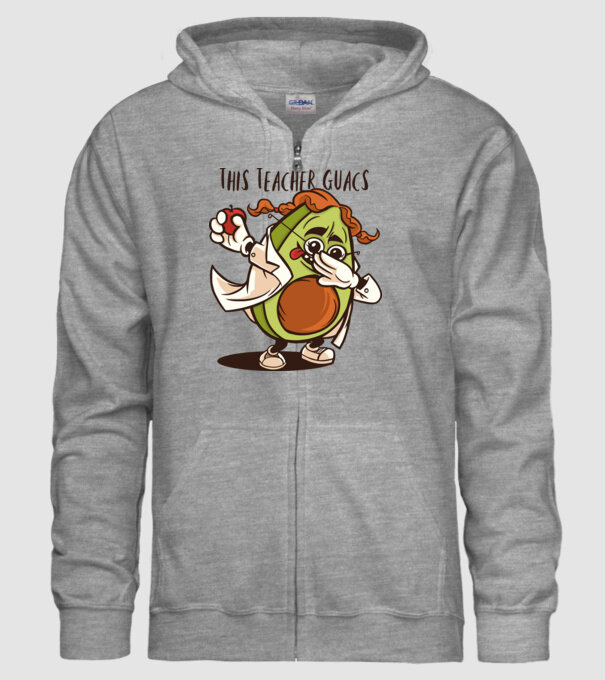 Profesor Avocado DAB model gri pe tricou