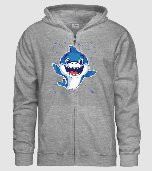 Baby Shark tricou drăguț cu rechin model gri pe tricou