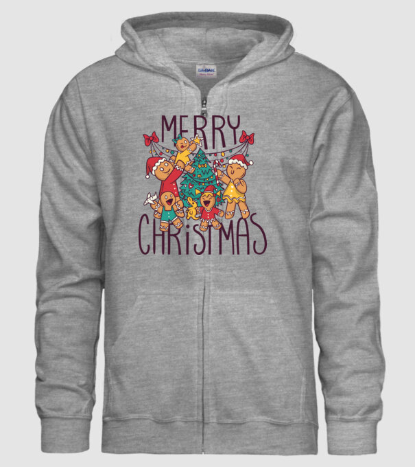 Crăciun Fericit model gri pe tricou