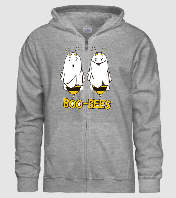 Boo Bees - Albine fantomă Halloween model gri pe tricou
