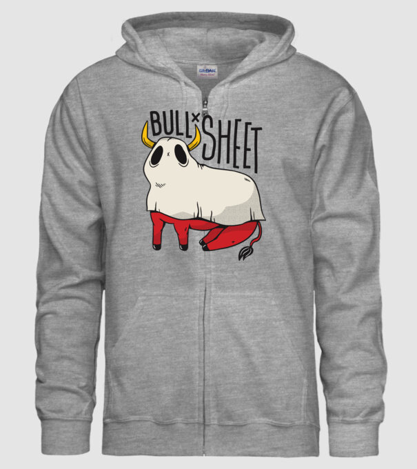 Bull sheet model gri pe tricou