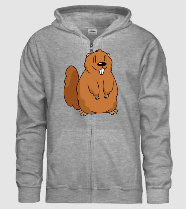 Marmotă drăguță model gri pe tricou