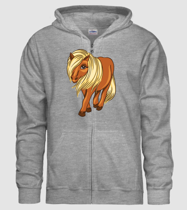 Ponei drăguț model gri pe tricou