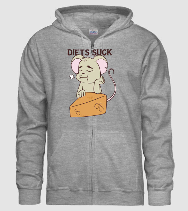 Șoricel diet model gri pe tricou