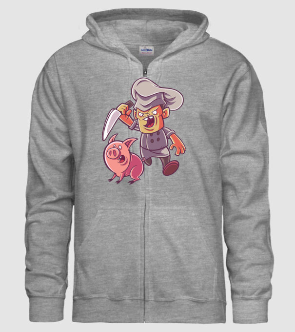 Sacrificare porc Măcelar model gri pe tricou