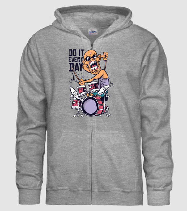 Bate tobele în fiecare zi model gri pe tricou