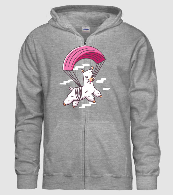 Alpaca parașutist model gri pe tricou