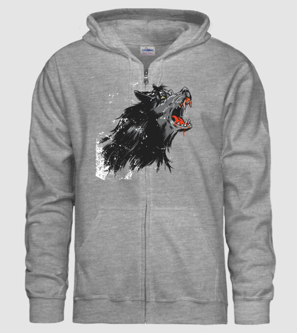Urlet de lup model gri pe tricou