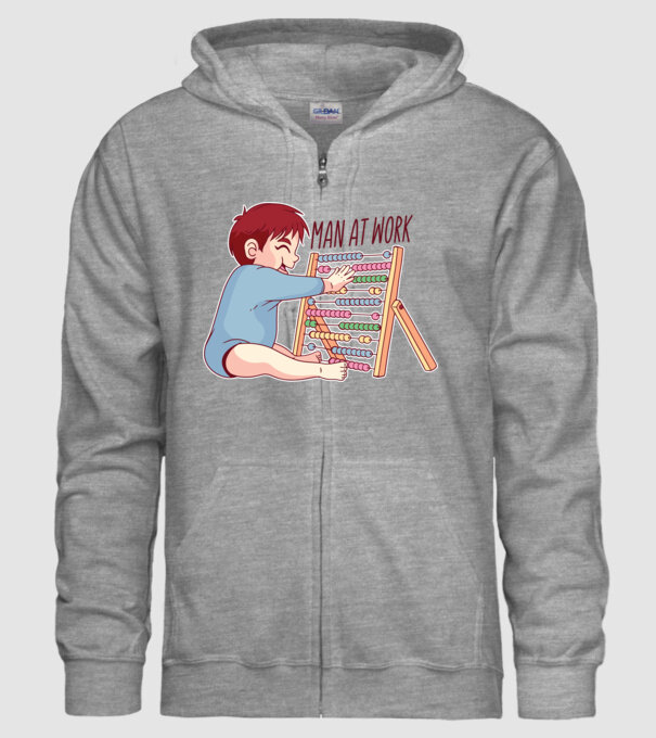 Bărbat la lucru tricou amuzant model gri pe tricou