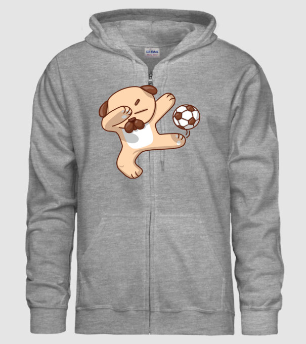 Cățel fotbalist DAB model gri pe tricou