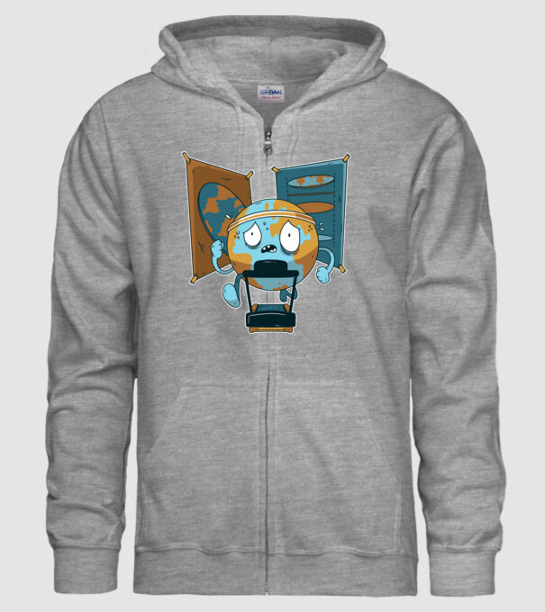 Pământ vs Pământ plat model gri pe tricou