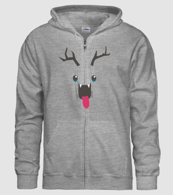 Funny Deer model gri pe tricou