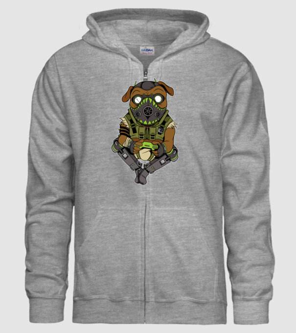 Mops Gamer model gri pe tricou