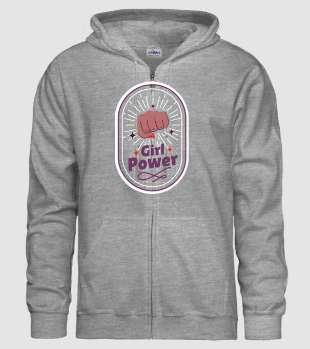 Girl Power Ziua Femeii model gri pe tricou