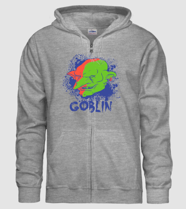 Goblin model gri pe tricou