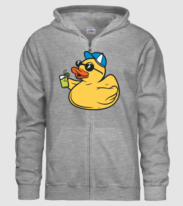 rățușcă de cauciuc Vacanță model gri pe tricou