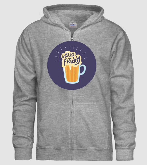 Hello Friday model gri pe tricou