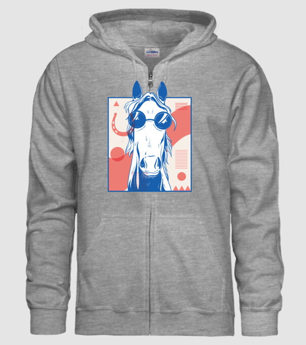 Cal Hippy model gri pe tricou