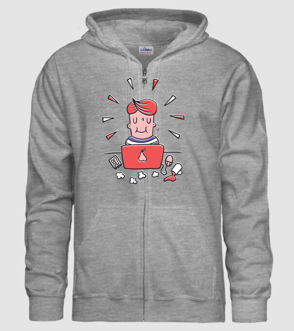 Imagine Home Office model gri pe tricou
