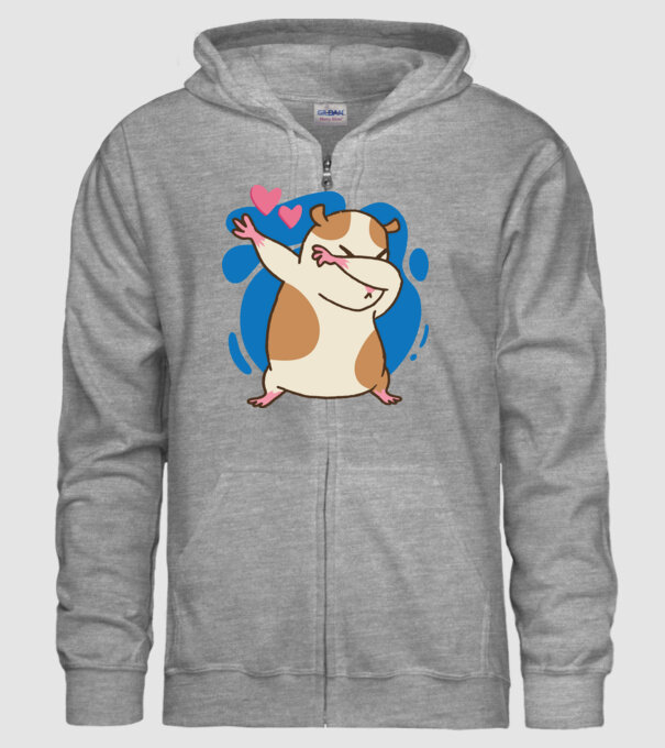 Hamster DAB model gri pe tricou