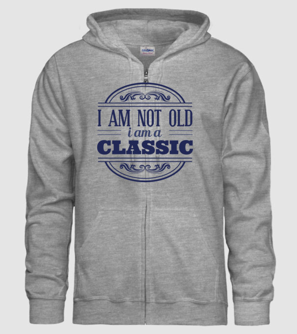 'I''m not old, I am a Classic' model gri pe tricou