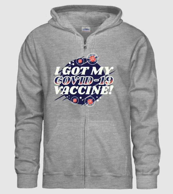 I got my Vaccine model gri pe tricou
