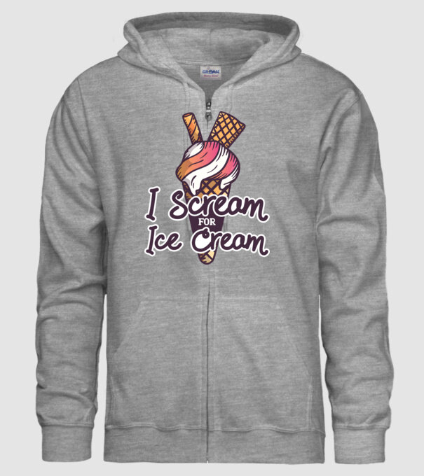 I Scream for Ice Cream model gri pe tricou