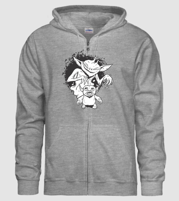 Umbră înfricoșătoare model gri pe tricou