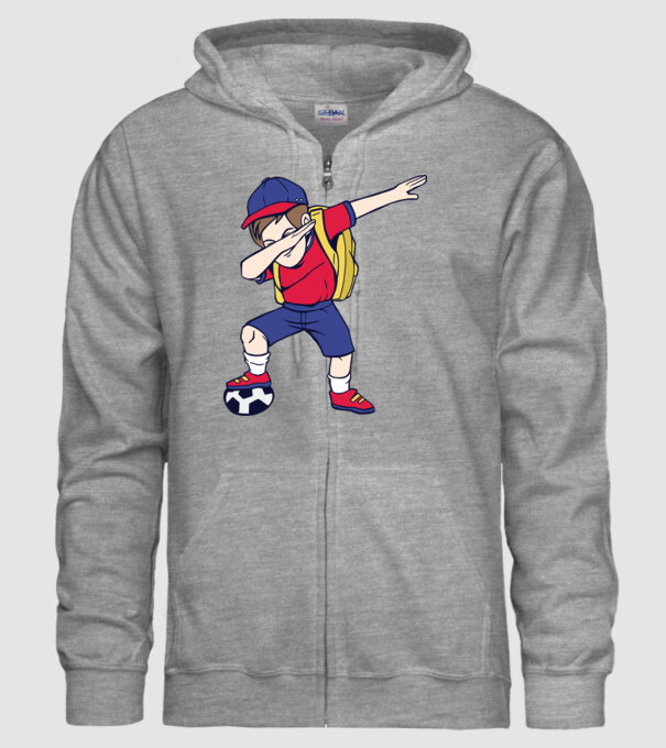Școlar Fotbalist DAB model gri pe tricou