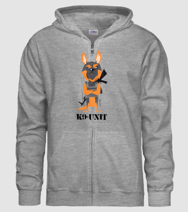 Unitatea K9 - Câine polițist model gri pe tricou